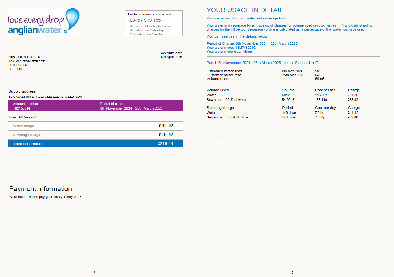  Minol USA business utility bill 